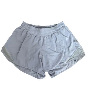 LULULEMON Hotty Hot Short II Long 4” Lined Light Blue Ice Milk Size 8 running
